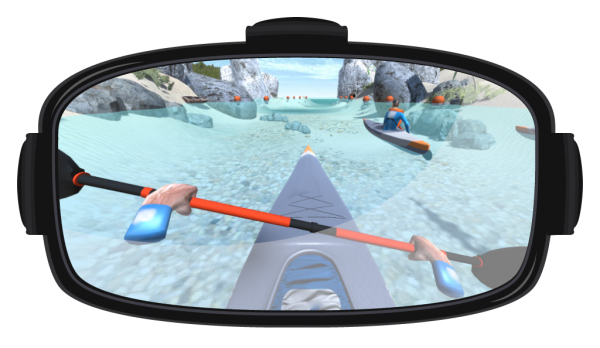Casque VR kayak